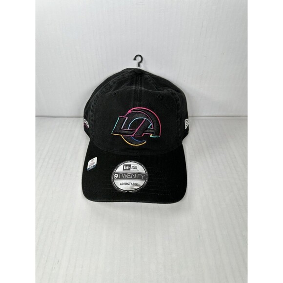 Los Angeles Rams New Era 9TWENTY Crucial Catch 2024 Hat Cap Black Plaid NEW - Picture 1 of 4
